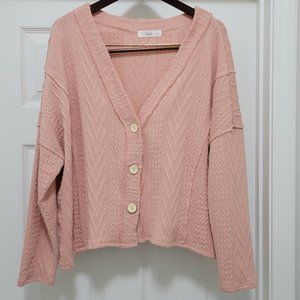 Pink Women's Lightweight Cardigan Large